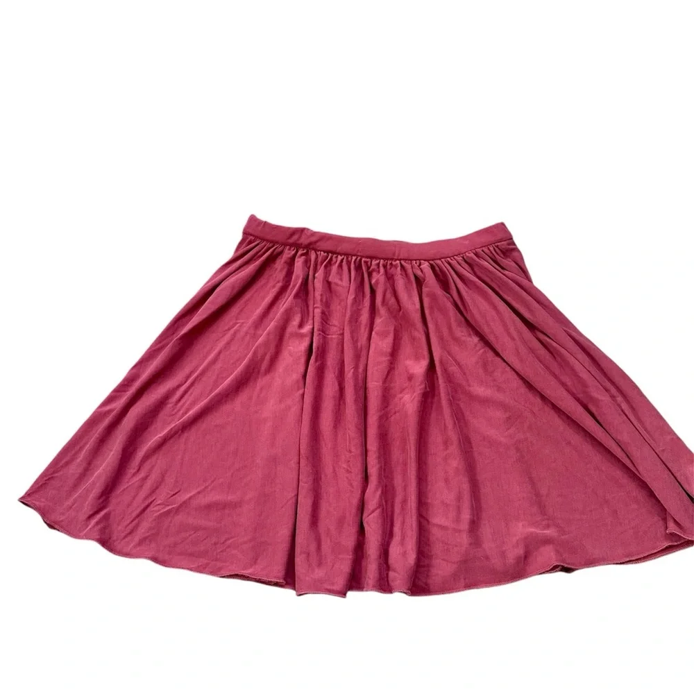 Maroon High Waisted Circle Skater Skirt in size Medium - Picture 3 of 6